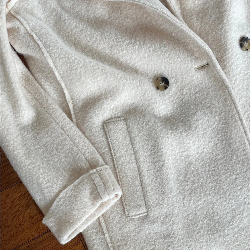 J. Crew Cream Pea Coat - Picture 3 of 4